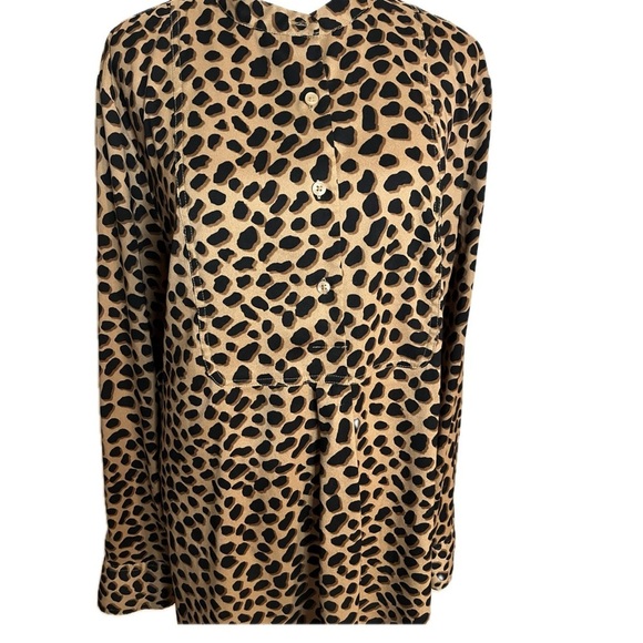Ann Taylor XL Button Down Blouse | Leopard Print | Long Sleeve - Picture 2 of 6